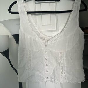 Princess Polly white lace crop top